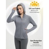 image:imagebaleaf Womens Sun Protection Jacket Hoodie Clothing Lightweight Long Sleeve Sun Cover Up ShirtHeather Light Gray