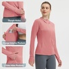 image:imagebaleaf Womens Sun Protection Jacket Hoodie Clothing Lightweight Long Sleeve Sun Cover Up ShirtHeather Orange