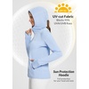 image:imagebaleaf Womens Sun Protection Jacket Hoodie Clothing Lightweight Long Sleeve Sun Cover Up ShirtKentucky Blue