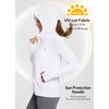 image:imagebaleaf Womens Sun Protection Jacket Hoodie Clothing Lightweight Long Sleeve Sun Cover Up ShirtWhite