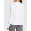 image:imagebaleaf Womens Sun Protection Jacket Hoodie Clothing Lightweight Long Sleeve Sun Cover Up ShirtWhite