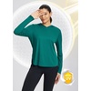 image:imagebaleaf Womens UPF 50 Sun Shirt with Hoodie SPF Long Sleeve UV Protection Clothing Hiking Fishing Outdoor LightweightDuck Green