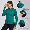 image:imagebaleaf Womens UPF 50 Sun Shirt with Hoodie SPF Long Sleeve UV Protection Clothing Hiking Fishing Outdoor LightweightDuck Green