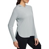 image:imagebaleaf Womens UPF 50 Sun Shirt with Hoodie SPF Long Sleeve UV Protection Clothing Hiking Fishing Outdoor LightweightGrey