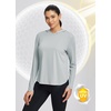 image:imagebaleaf Womens UPF 50 Sun Shirt with Hoodie SPF Long Sleeve UV Protection Clothing Hiking Fishing Outdoor LightweightGrey