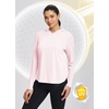 image:imagebaleaf Womens UPF 50 Sun Shirt with Hoodie SPF Long Sleeve UV Protection Clothing Hiking Fishing Outdoor LightweightPink