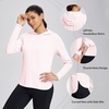 image:imagebaleaf Womens UPF 50 Sun Shirt with Hoodie SPF Long Sleeve UV Protection Clothing Hiking Fishing Outdoor LightweightPink