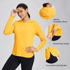 image:imagebaleaf Womens UPF 50 Sun Shirt with Hoodie SPF Long Sleeve UV Protection Clothing Hiking Fishing Outdoor LightweightYellow