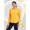 image:imagebaleaf Womens UPF 50 Sun Shirt with Hoodie SPF Long Sleeve UV Protection Clothing Hiking Fishing Outdoor LightweightYellow