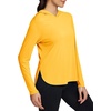 image:imagebaleaf Womens UPF 50 Sun Shirt with Hoodie SPF Long Sleeve UV Protection Clothing Hiking Fishing Outdoor LightweightYellow