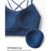 image:imagebaleaf everleaf Womens Sports Bra Longline Molded Cup Yoga Bra Thin Strap Low Impact Workout Crop Tank TopsGibraltar Sea