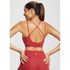 image:imagebaleaf everleaf Womens Sports Bra Longline Molded Cup Yoga Bra Thin Strap Low Impact Workout Crop Tank TopsLava Falls