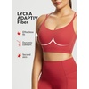 image:imagebaleaf everleaf Womens Sports Bra Longline Molded Cup Yoga Bra Thin Strap Low Impact Workout Crop Tank TopsLava Falls