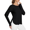 image:imageBALEAF Womens Sun Shirts UPF 50 Long Sleeve Hiking Tops Lightweight Quick Dry UV Protection Outdoor Clothing01black