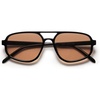 image:imageSOJOS Aviator Sunglasses for Women amp Men Retro Double Bridge Trendy lightweight 90s Shades SJ2247Black Brown