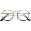image:imageSOJOS Blue Light Blocking Computer Glasses Round Eyewear Anti Blue Light Lens Preppy Chic SJ5024B0c02 Demi Frame
