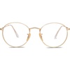 image:imageSOJOS Blue Light Blocking Computer Glasses Round Eyewear Anti Blue Light Lens Preppy Chic SJ5024BC1 Gold Frame