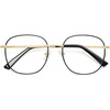 image:imageSOJOS Classic Square Blue Light Blocking Glasses for Women Men Stylish Computer Glasses SJ1137Blackgold