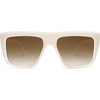 image:imageSOJOS Classic Trendy Flat Top Sunglasses for Women Men Designer UV400 Sunnies SJ2250 WhiteBrown