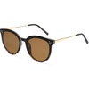 image:imageSOJOS Classic Trendy Round Sunglasses Womens Mens UV400 Vacation Sunnies SJ2068Black Gradient TortoiseBrown