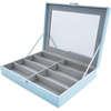 image:imageSOJOS Eyeglasses Organizer Case with Mirror Holds 8 Pairs Luxury Sunglasses Case