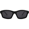 image:imageSOJOS Futuristic Polarized Acetate Sunglasses for Women Small Faces Women Trendy Sun Glasses SJ2294 Black Frame Grey Lens