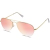 image:imageSOJOS Mens Womens Aviator Sunglasses Classic Semi Metal Frame INSPIRATION SJ1106Pink