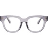 image:imageSOJOS Oversized Square Anti Blue Light Blocking Glasses for Women Thick Computer Eyeglasses Double Metal Studs SJ5053BC5 Crystal Grey Frame