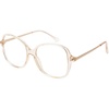 image:imageSOJOS Oversized Square Blue Light Blocking Glasses for Woman Big Frame TR90 Clear Lens Eyeglasses SJ5097 Crystal Brown FrameAntiBlue Light Lens