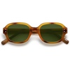 image:imageSOJOS Rectangle Sunglasses for Women Vintage Trendy Outdoor Travel Sun Glasses Square Frame SJ2218Amber Yellow