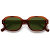 image:imageSOJOS Rectangle Sunglasses for Women Vintage Trendy Outdoor Travel Sun Glasses Square Frame SJ2218Red Tortoise