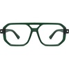 image:imageSOJOS Retro Aviator Square Blue Light Blocking Glasses for Women MenTrendy Computer Frame Eyewear SJ5438Green