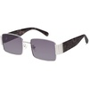 image:imageSOJOS Retro Fashion Rectangle Sunglasses Womens Mens Vintage Trendy Square Shades SJ1162SilverGrey
