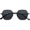 image:imageSOJOS Retro Hexagon Square Polarized Sunglasses for Women Men Vintage Hexagonal Polygon Shades SJ1101BlackGrey