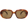 image:imageSOJOS Retro Oval Polarized Sunglasses for Women Men 90s Vintage UV400 Protection SJ2621 Yellow Tortoise FrameBrown Lens