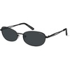 image:imageSOJOS Retro Oval Sunglasses for Women Men Polarized Trendy Narrow Shades UV400 Womens Mens Sun Glasses SJ1263 Matte Black FrameGrey Lens
