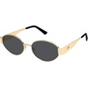 image:imageSOJOS Retro Oval Sunglasses for Women Trendy Classic Shades UV400 Protection SJ1256GoldGrey Lens