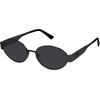 image:imageSOJOS Retro Oval Sunglasses for Women Trendy Classic Shades UV400 Protection SJ1256Matte BlackGrey Lens