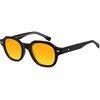 image:imageSOJOS Retro Polygon Round Polarized Sunglasses for Men WomenVintage Italian Acetate Frame Hand Made Style SJ2667Orange