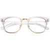 image:imageSOJOS Retro Semi Rimless Polarized Sunglasses Horn Rimmed UV400 Glasses SJ5018 Yellow Tortoise FrameGreen LensClear FrameGold Rim