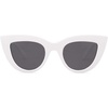 image:imageSOJOS Retro Small Vintage Cat Eye Sunglasses for Women Cute Fashion UV400 Sunnies SJ2939Raw WhiteGrey