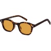 image:imageSOJOS Retro Square Sunglasses for Women Men Vintage Shades UV Protection Sunnies SJ2316LeopardOrange