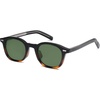 image:imageSOJOS Retro Square Sunglasses for Women Men Vintage Shades UV Protection Sunnies SJ2316Matte BlacktortoiseDark Green
