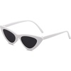 image:imageSOJOS Retro Vintage Narrow Cat Eye Sunglasses for Women Clout Goggles Plastic Frame Cardi SJ2044 with White FrameGrey Lens