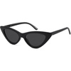 image:imageSOJOS Retro Vintage Narrow Cat Eye Sunglasses for Women Clout Goggles Plastic Frame SJ2044A BlackGrey