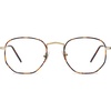 image:imageSOJOS Small Blue Light Blocking Glasses Hexagonal Eyeglasses Frame Anti Blue Ray Glasses One and Only SJ50360c4 Tortoise Frame