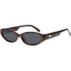 image:imageSOJOS Trendy Cat Eye Polarized Sunglasses for Women Fashion Cateye Chic Narrow Y2K Sun Glasses SJ2694Dark TortoiseGrey