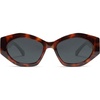 image:imageSOJOS Trendy Hexagonal Polarized Sunglasses for Womens MensRetro Polygon Shades Plastic Frame Sun Glasses SJ2307Brown