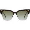 image:imageSOJOS Trendy Oversized Cat Eye Polarized Sunglasses Womens Large Square Cateye Sun Glasses SJ2303 with Green Tortoise FrameBrown Grading Lens