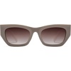 image:imageSOJOS Trendy Rectangle Cateye Sunglasses Womens Mens UV400 Fashion Chic Chunky Shades SJ2296KhakiGradient Brown